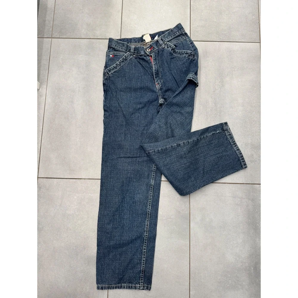 Tommy Hilfiger Jeans Youth 16 Carpenter Y2K Utility Denim Vintage 2003 Blue